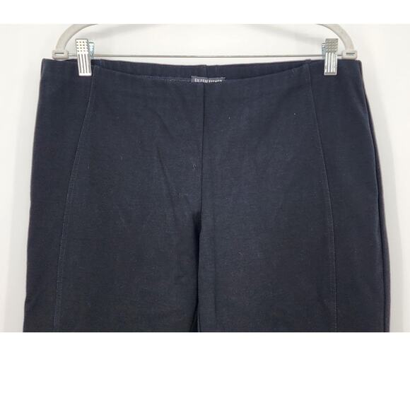Eileen Fisher Black Pull On Pants Seamed Front Large - Picture 3 of 7